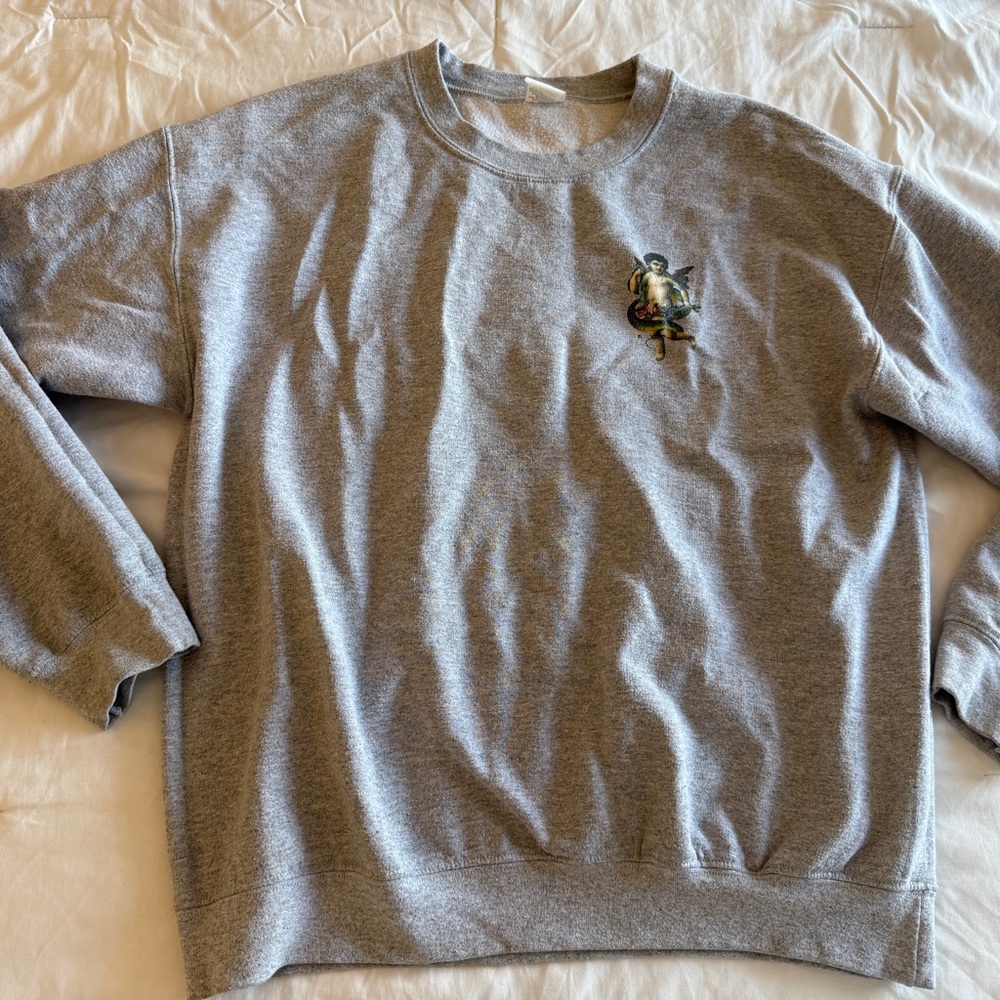Gildan Adult Cotton/Polyester Heavy Blend Fleece Knit Crew Neck Sweatshirt Angel